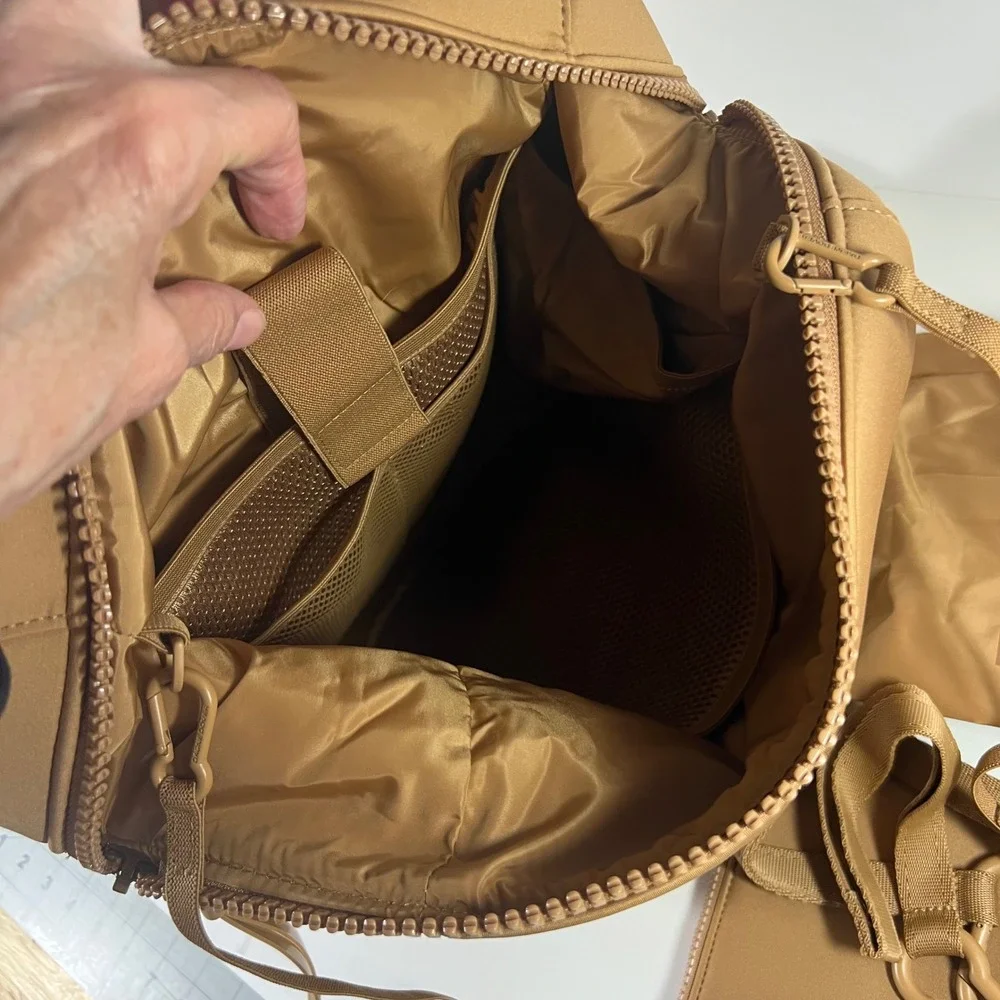 Dagne Dover Indi Neoprene Diaper Bag Backpack Camel Laptop Travel Bag Dust Bag